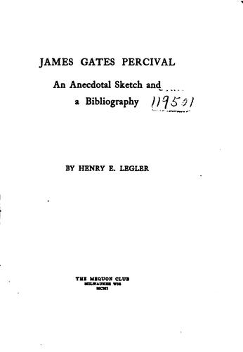 Cover for James Gates Percival