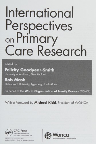 Cover for International Perspectives to Primary Care Research
