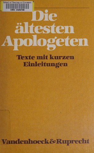 Cover for Die ältesten Apologeten
