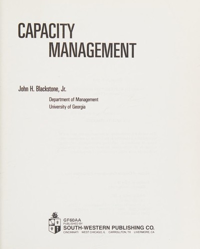 Cover for Capacity management