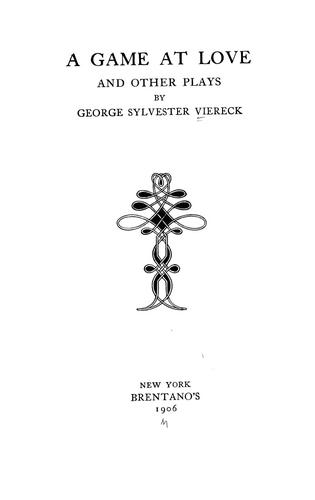 Cover for A game at love