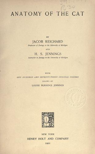 Cover for Anatomy of the cat