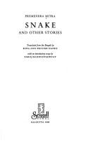 Cover for Snake and other stories