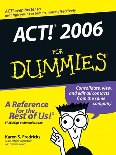 Cover for ACT! 2006 For Dummies
