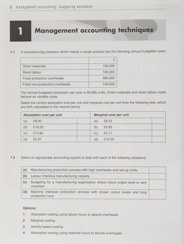 Cover for Management accounting