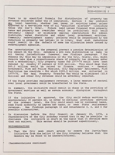 Cover for Jarvis/Gann initiative constitutional amendment tax limitations