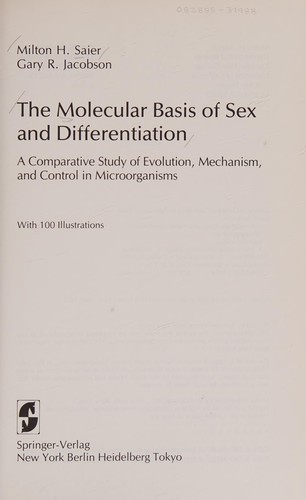 Cover for The molecular basis of sex and differentiation