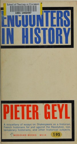 Cover for Encounters in history. --