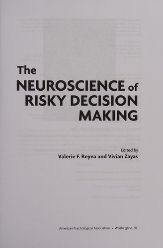 Cover for Neuroscience of Risky Decision Making
