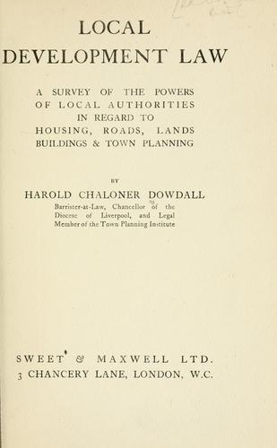 Cover for Local development law