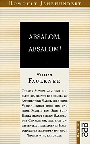 Cover for Absalom, Absalom!