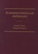 Cover for European Union Law Anthology