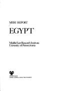 Cover for MERI report, Egypt