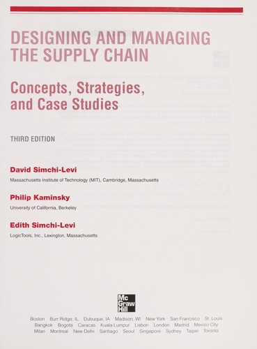Cover for Designing and managing the supply chain
