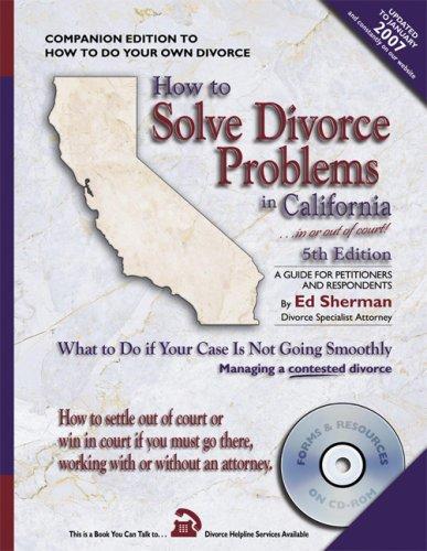 Cover for How to Solve Divorce Problems in California