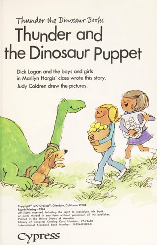 Cover for Thunder and the Dinosaur Puppet (Thunder Books)