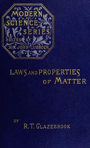 Cover for Laws and properties of matter