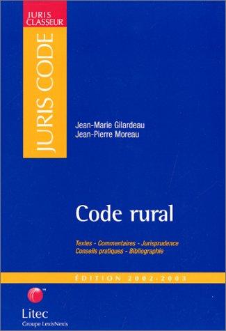Cover for Code rural 2002-2003