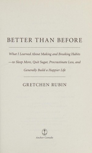 Cover for Better than before
