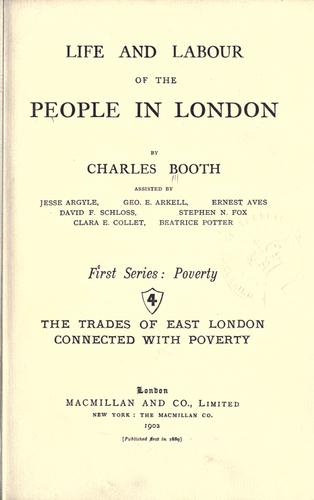 Cover for Life and labour of the people in London