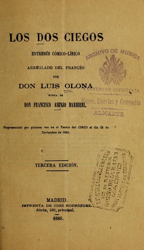 Cover for Los dos ciegos