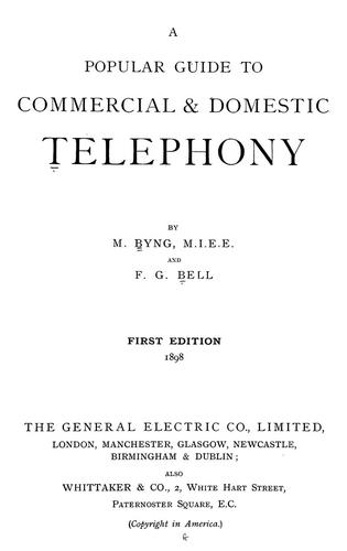 Cover for A popular guide to commercial & domestic telephony