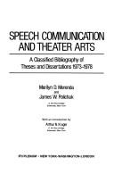 Cover for Speech communication and theater arts