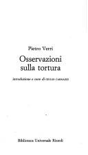 Cover for Osservazioni sulla tortura