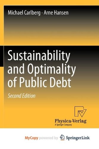 Cover for Sustainability and Optimality of Public Debt