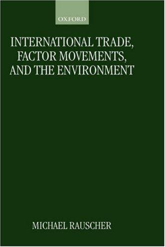 Cover for International trade, factor movements, and the environment