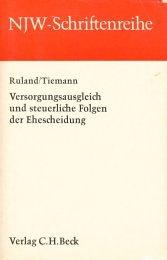 Cover for Versorgungsausgleich und steuerliche Folgen der Ehescheidung