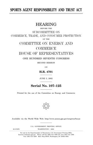 Cover for Sports Agent Responsibility and Trust Act