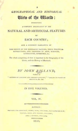 Cover for A geographical and historical view of the world