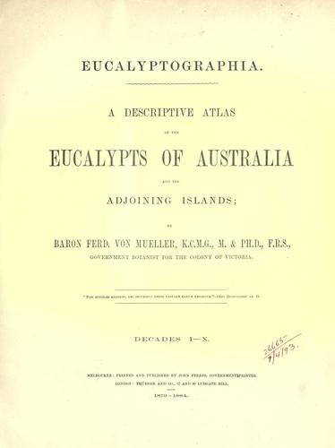 Cover for Eucalyptographia.