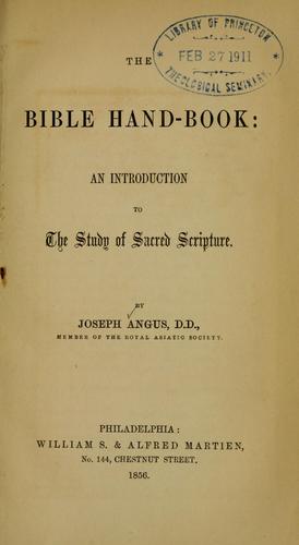 Cover for The Bible hand-book