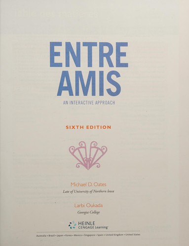 Cover for Entre Amis