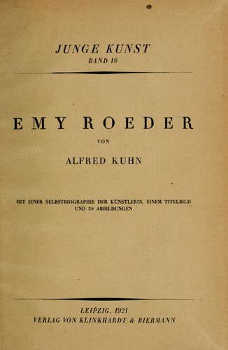 Cover for Emy Roeder