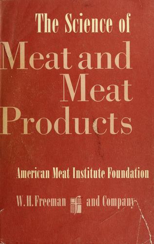 Cover for The science of meat and meat products.