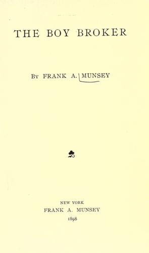 Cover for The boy broker