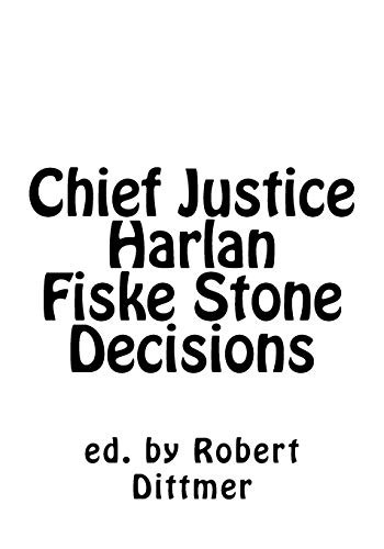 Cover for Chief Justice Harlan Fiske Stone Decisions