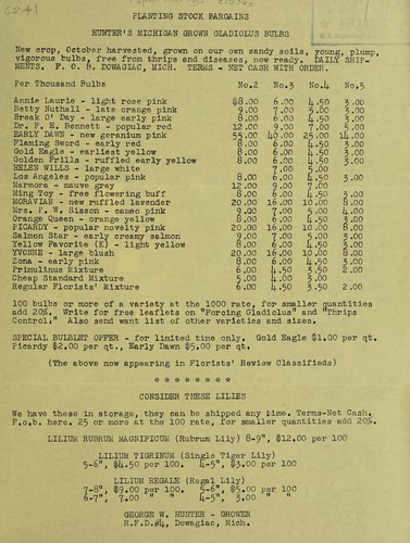 Cover for Planting stock bargains