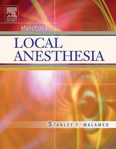Cover for Handbook of Local Anesthesia