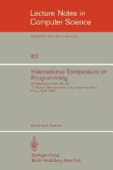 Cover for International Symposium on Programming