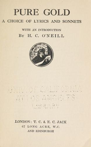 Cover for Pure gold