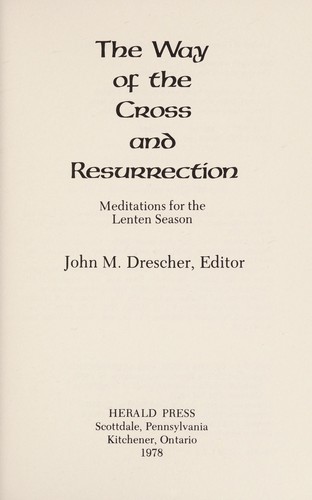 Cover for The way of the Cross and Resurrection