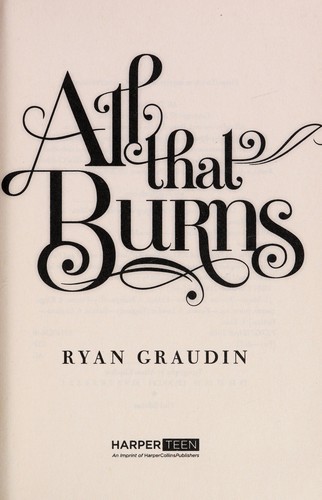 Cover for All that burns