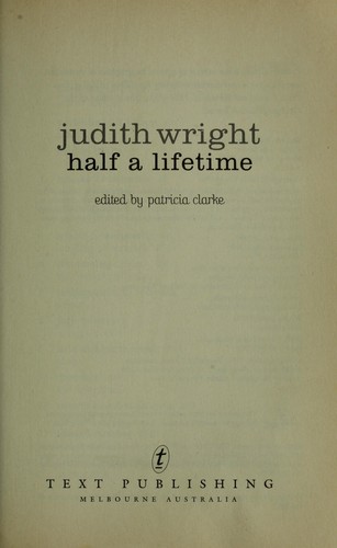 Cover for Half a lifetime