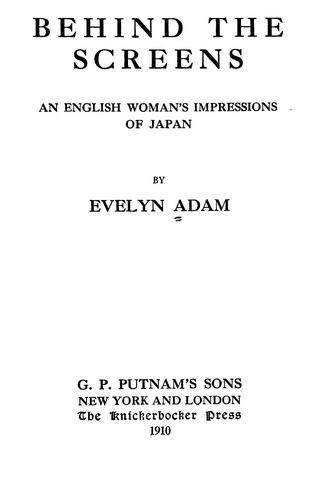 Cover for Behind the screens