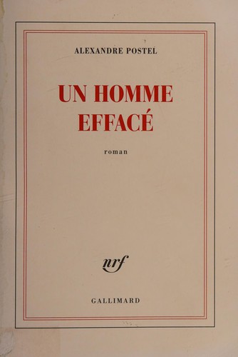 Cover for Un homme effacé