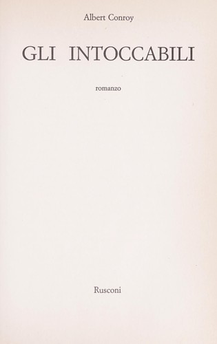 Cover for Gli Intoccabili